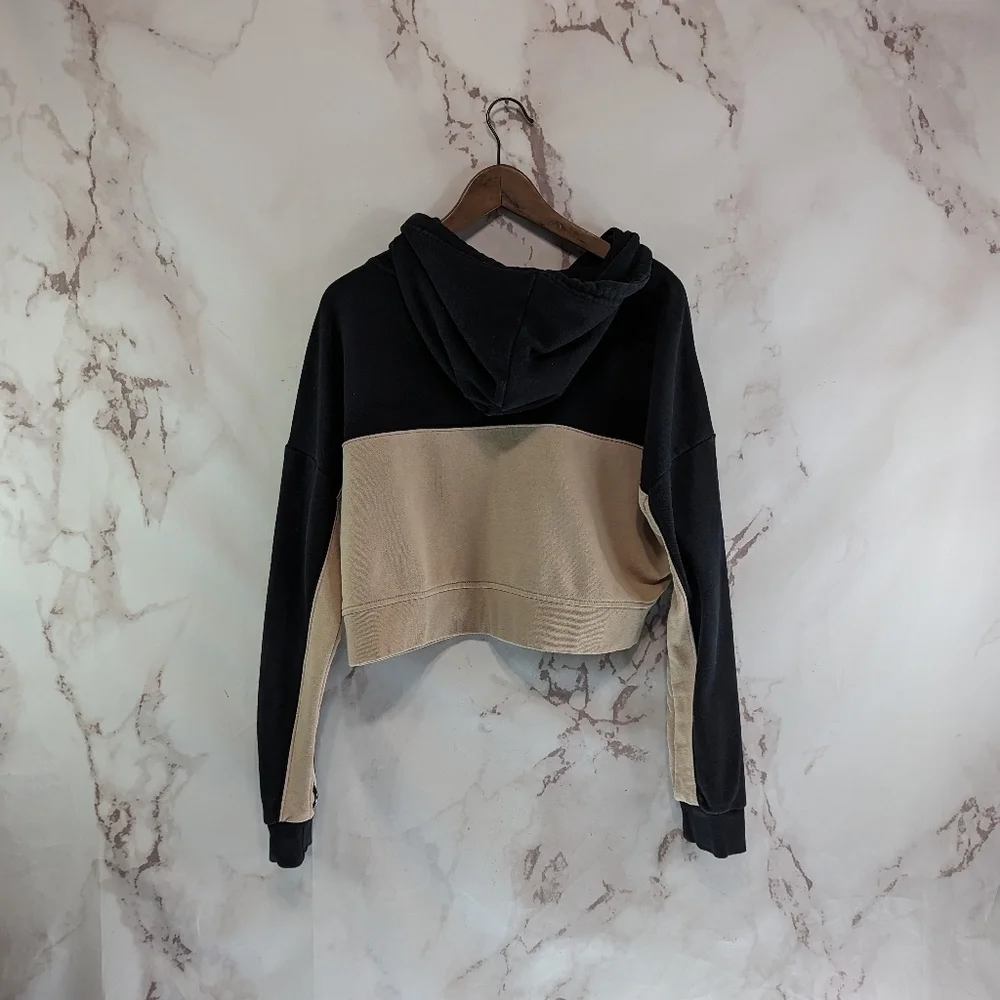 Adidas Hoodie Women Medium Black Vocal Cropped Hoodie Ash Pearl Originals - Picture 5 of 10